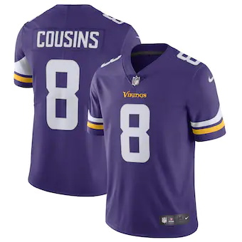 mens nike kirk cousins minnesota vikings purple vapor untou